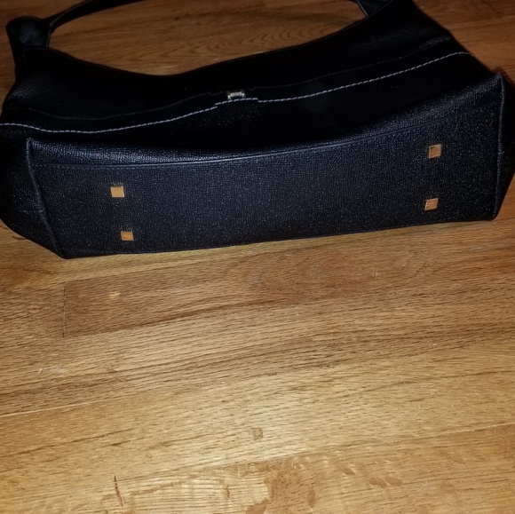 NWOT- Halston Black Leather Bag - Picture 4 of 8